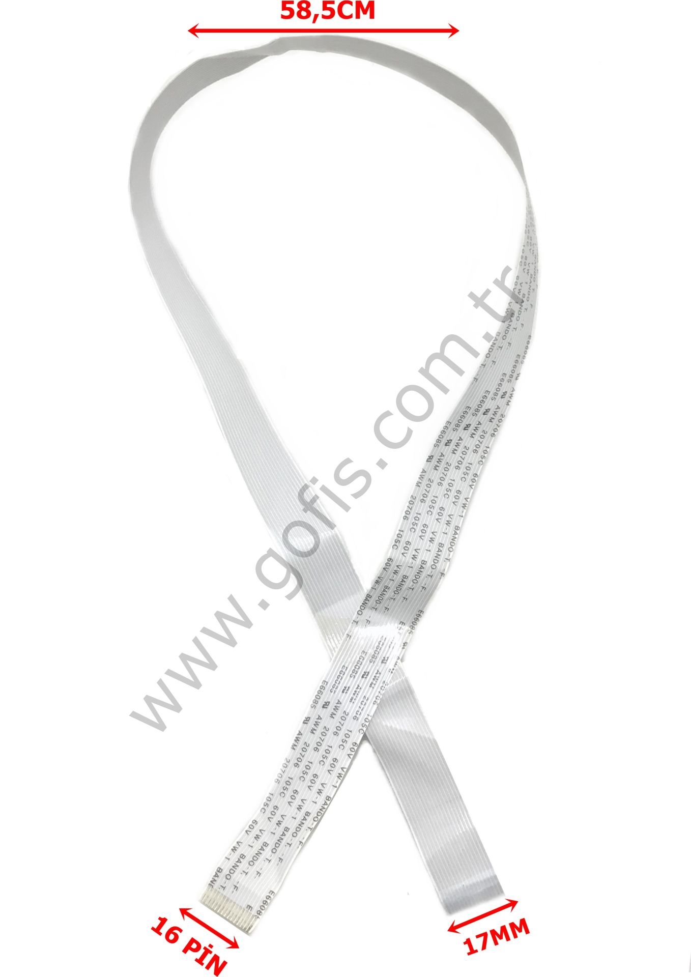 E66085 AWM 20706 105C 60V VW-1 BANDO-T. -F- FLEX KABLO 17MM 58,5CM 16 PİN FLEX CABLE