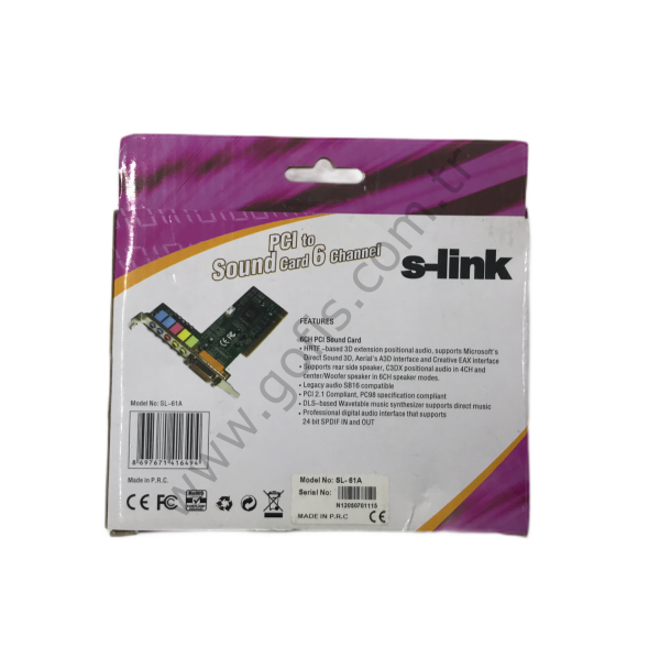 S-LİNK SL-61A 6.1 SES KARTI
