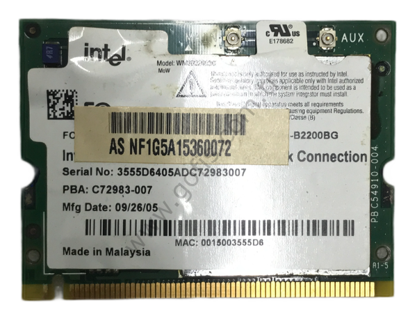 ASUS A6000 WİRELESS KART WM3B2200BG D03-0064JPB C72983-007 WİFİ CARD