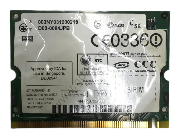 ASUS A6000 WİRELESS KART WM3B2200BG D03-0064JPB C72983-007 WİFİ CARD