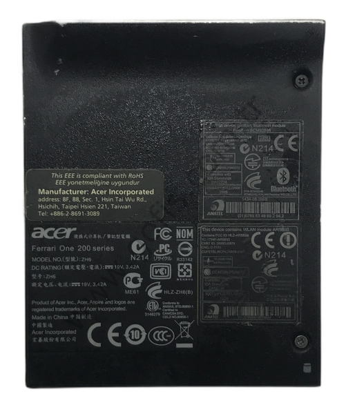 ACER FERRARİ ONE 200 ALT KAPAK LKZ3AZH6HD