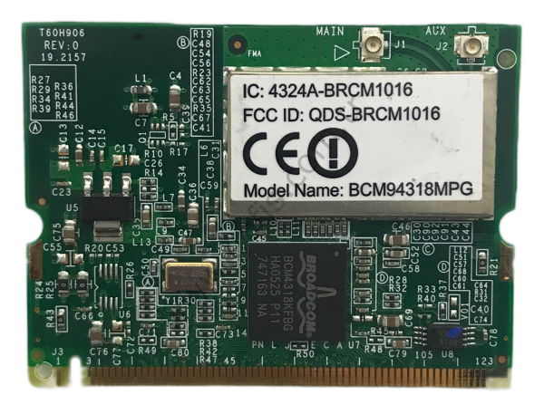 ACER ASPİRE 3000 WİRELESS KART QDS-BRCM1016 4324A-BRCM1016 BCM94318MPG T60H906.01 WİFİ CARD