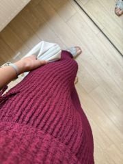 Bordo Yanları Büzgülü Bubble Kumaş Takım