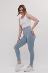Kül Grisi Kadın Sporcu Tayt Toparlayıcı Push-Up
