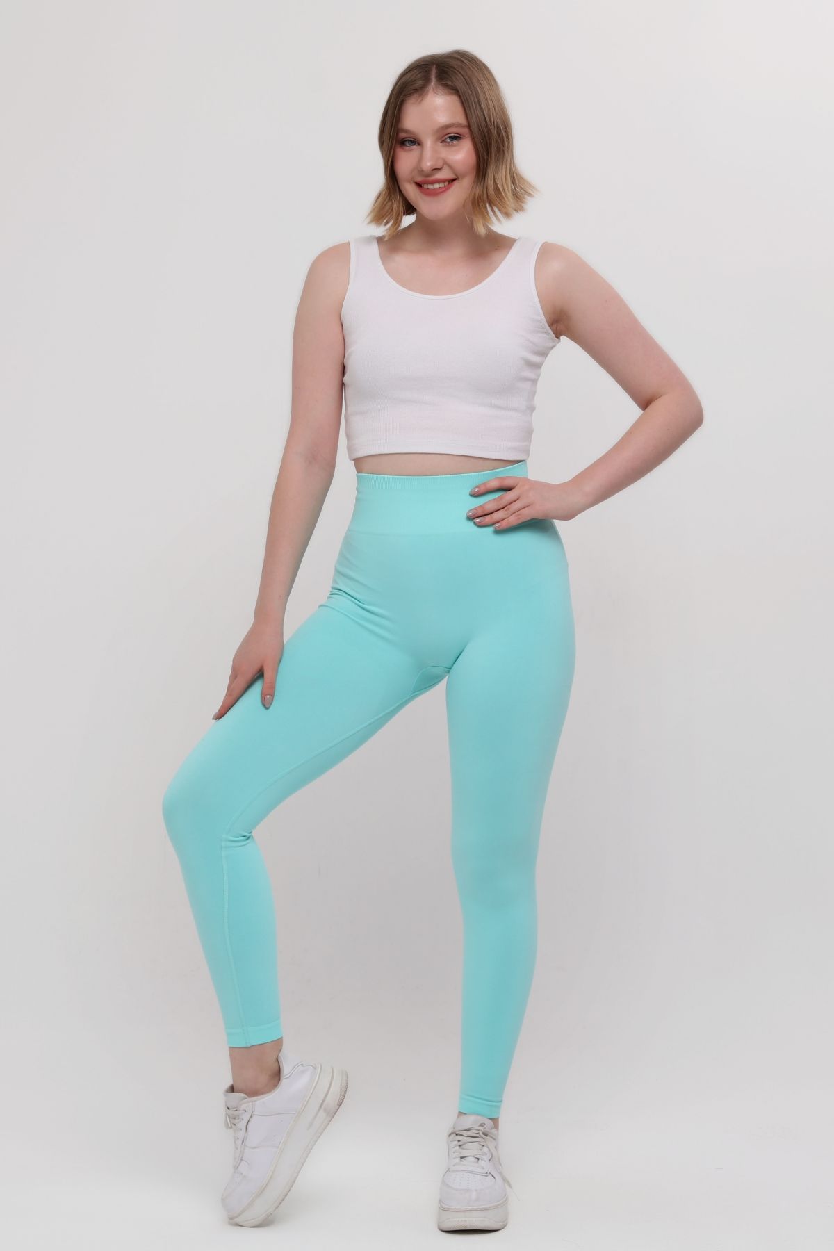 Mint Kadın Sporcu Tayt Toparlayıcı Push-Up