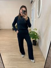 Lacivert Modal Kumaş Takım