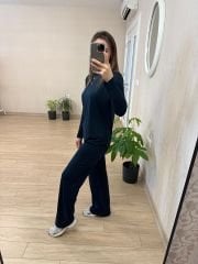 Lacivert Modal Kumaş Takım
