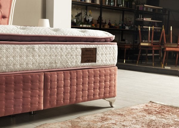 Luvita Ultra Full Ortopedik Pedli Tavşan Tüyü Yatak  (Pembe)