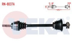 Sol Ön Aks Komple | Renault Clio 2 1.4i 16V K4J Absli 26 Diş Uzunluk 625,7 mm (1998-2005)