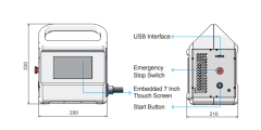20 W PORTATİF EL TİPİ LAZER MARKALAMA MAKİNESİ(BATARYALI)(100X100MM)