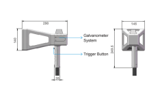 20 W PORTATİF EL TİPİ LAZER MARKALAMA MAKİNESİ(BATARYALI)(100X100MM)