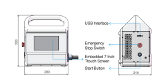 30 W PORTATİF EL TİPİ LAZER MARKALAMA MAKİNESİ( BATARYALI)(100X100MM)