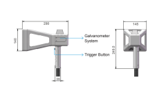 30 W PORTATİF EL TİPİ LAZER MARKALAMA MAKİNESİ( ELEKTRİKLİ)(100X100MM)