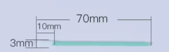 100 Ad/Paket L70 Tip Çift Katman Polyesterli Temizleme Çubuğu  (Uç Ölçü 7mm*1mm*3mm)