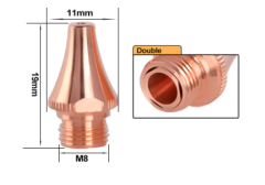 BOCI Alt. T Tip Hava Kanallı Ucu Konik Nozul (D:11MM H:19MM M8)