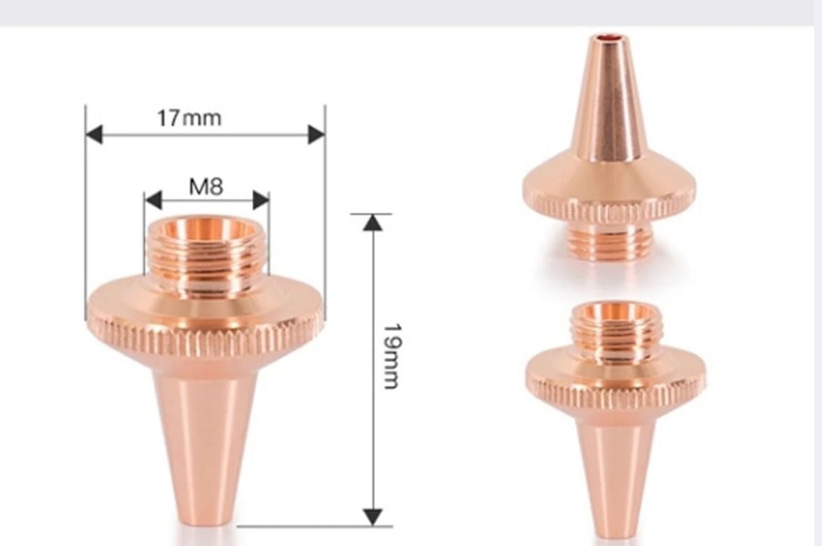 BODOR Nozul Alt. 3D M8 Hava Kanallı Ucu Konik (D:17-H:19MM)  - Uzak Doğu Üretim