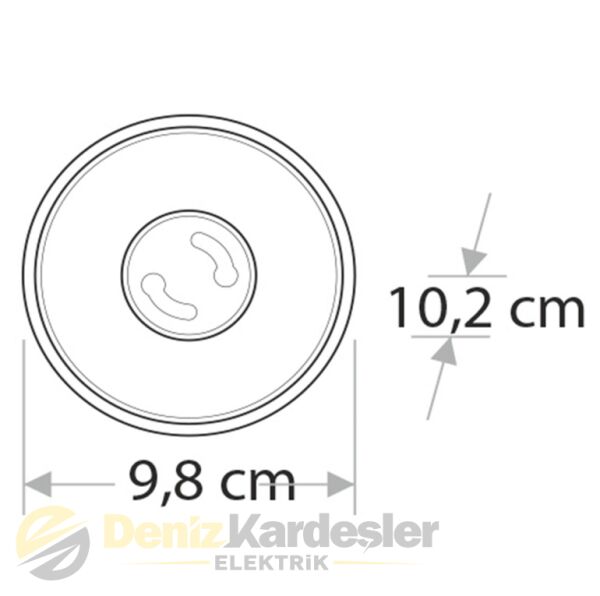 CATA FOÇA SIVA ÜSTÜ ARMATÜR (GU-10)(BEYAZ+PLATIN)