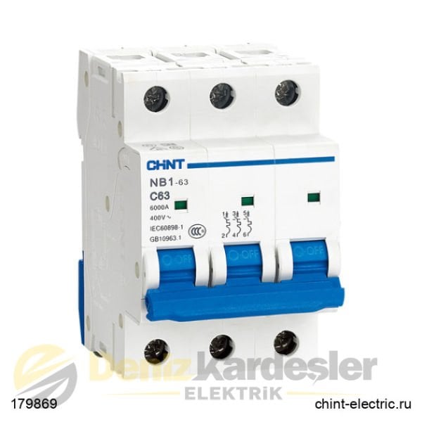CHİNT NB1 Serisi / 3 Kutuplu 10kA / C tipi 2A Oto