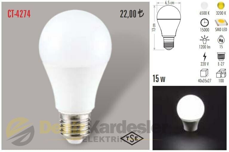 Cata 15W Led Ampül