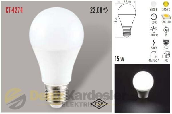 Cata 15W Led Ampül