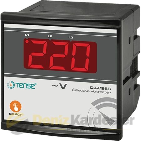 TENSE DİJİTAL VOLTMETRE SEÇMELİ,  1-500V AC 96X96