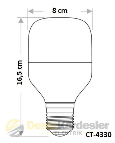 CATA 25W TORCH LED AMPUL (E-27) (BEYAZ)