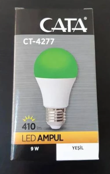 CATA 9W LED FLORESAN AMPÜL YEŞİL