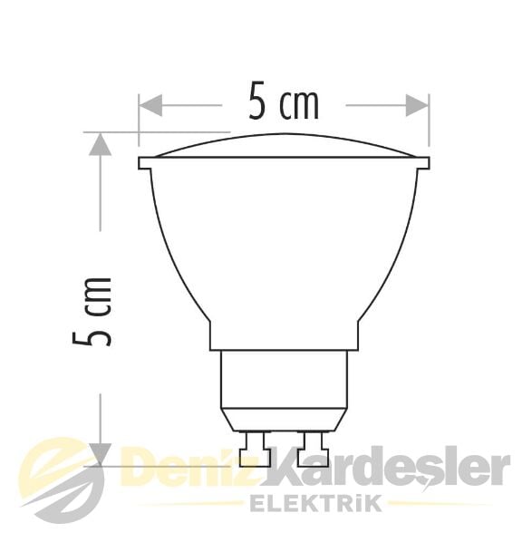 CATA 8W LED AMPUL (GU-10) (AMBER)