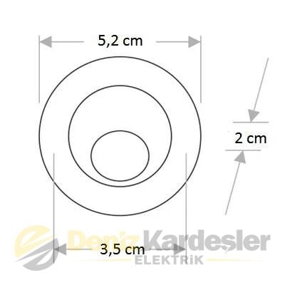 CATA 1,5W POWER LED UFO SPOT (SATİN KASA) (AMBER)