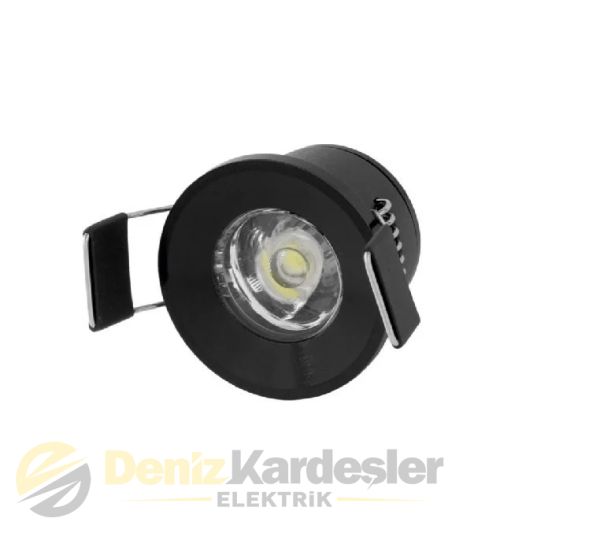 CATA 1,5W  YILDIZ SPOT POWER LEDLİ SİYAH KASA (BEY