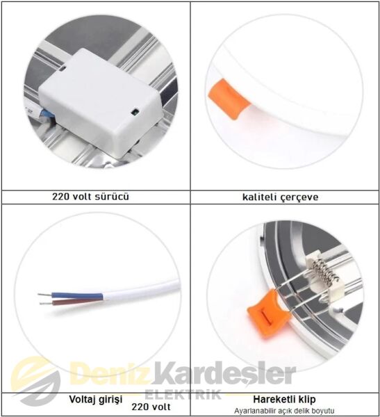 CATA 6W PLUS LED PANEL ARMATÜR (BEYAZ)