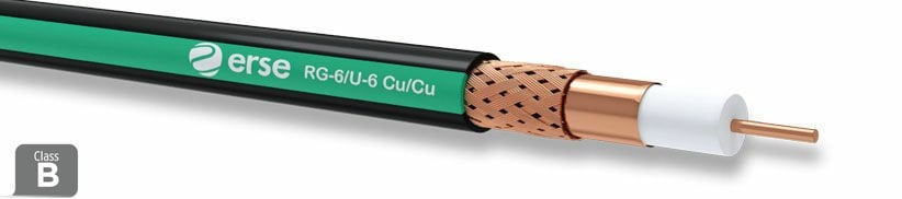 Erse Coaxıal Rg 6/U-6 Cu/Cu Class B Pvc