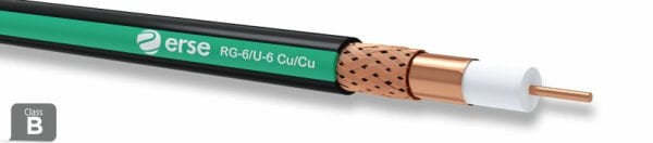 Erse Coaxıal Rg 6/U-6 Cu/Cu Class B Pvc