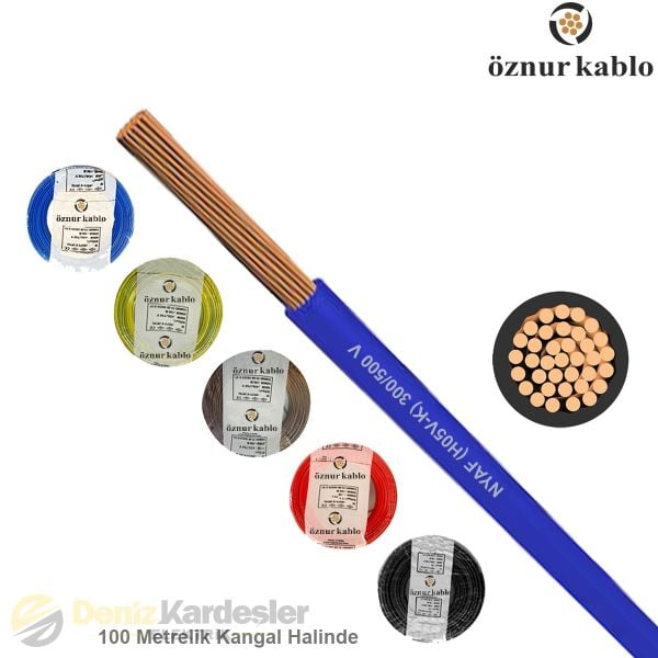 ÖZNUR 2,5mm NYAF KABLO MAVİ H.FREE