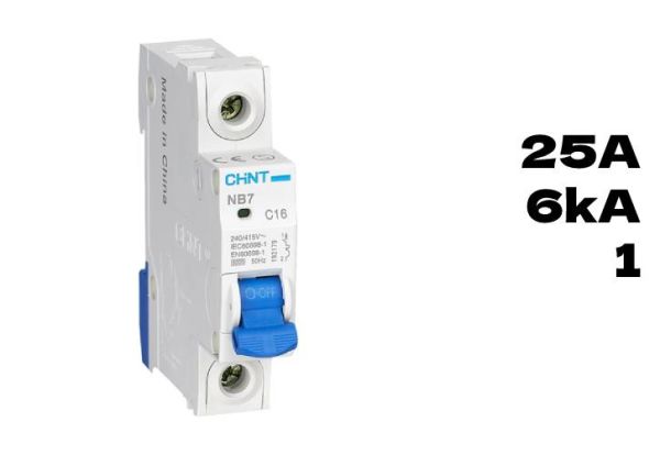 CHİNT NB7 1 KUTUP  6KA B/25A  OTOMATİK SİGORTA