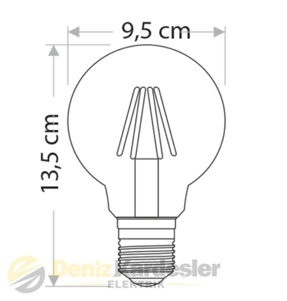 CATA 6W EDİSON  LED AMPUL G95 GLOP AMPÜL (GÜNIŞIĞI