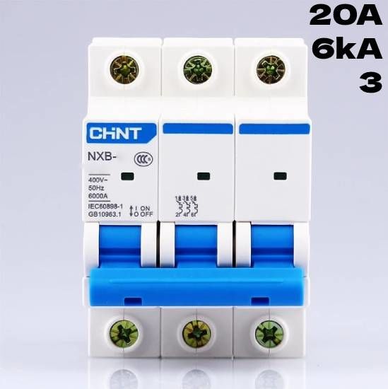 CHİNT NXB 3 KUTUP  6KA B/20A  OTOMATİK SİGORTA