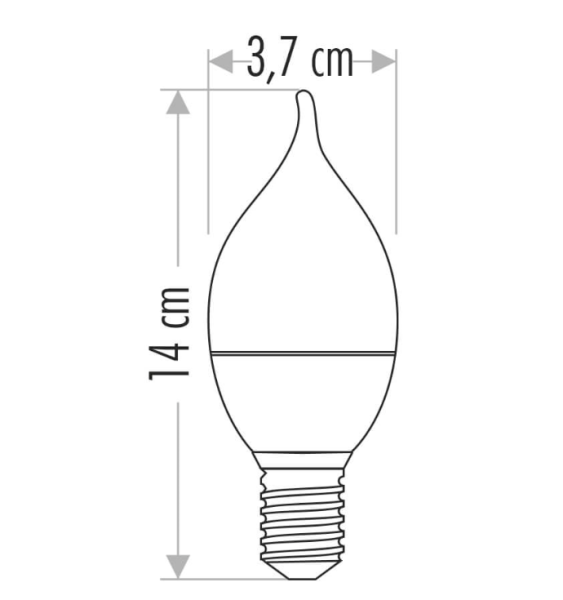 CATA 8W LEDLİ KIVRIK BUJİ AMPUL(BEYAZ)