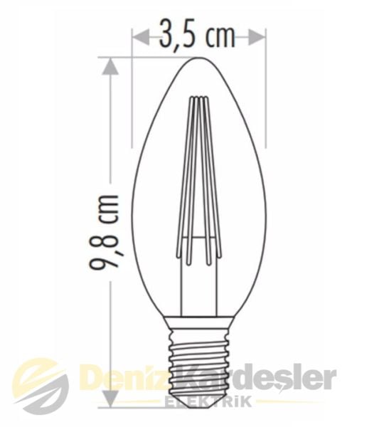 CATA 4W LED FİLAMENT BUJİ AMPUL  (GÜNIŞIĞI)