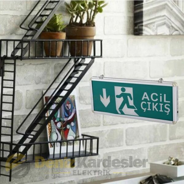 CATA 3W EXIT ÇIKIŞ ARMATÜRÜ LEDLİ 3 SAAT AKÜLÜ