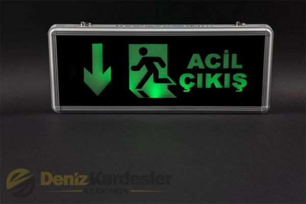 CATA 3W EXIT ÇIKIŞ ARMATÜRÜ LEDLİ 3 SAAT AKÜLÜ