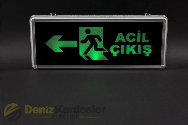 CATA 3W EXIT ÇIKIŞ ARMATÜRÜ LEDLİ 3 SAAT AKÜLÜ