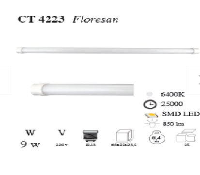 CATA 9W LEDLİ FLORESAN (GÜNIŞIĞI)