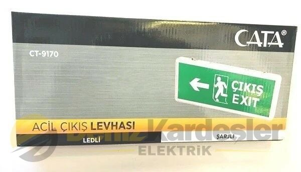 CATA 3W EXIT ÇIKIŞ ARMATÜRÜ LEDLİ 3 SAAT AKÜLÜ