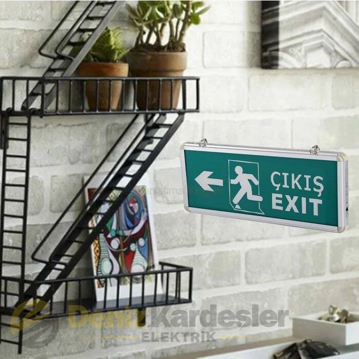 CATA 3W EXIT ÇIKIŞ ARMATÜRÜ LEDLİ 3 SAAT AKÜLÜ