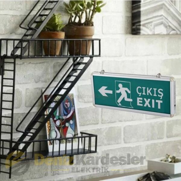CATA 3W EXIT ÇIKIŞ ARMATÜRÜ LEDLİ 3 SAAT AKÜLÜ