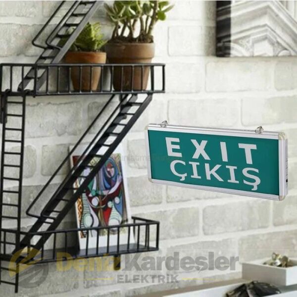 CATA 3W EXIT ÇIKIŞ ARMATÜRÜ LEDLİ 3 SAAT AKÜLÜ
