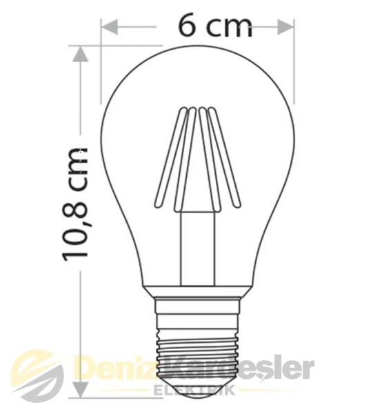 CATA 4W RUSTİK LED AMPUL (E27)(AMBER)