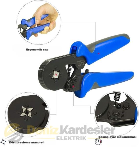 ŞAFAK YAC-8 0,80-6,00 mm2 YÜKSÜK SIKMA PENSESİ