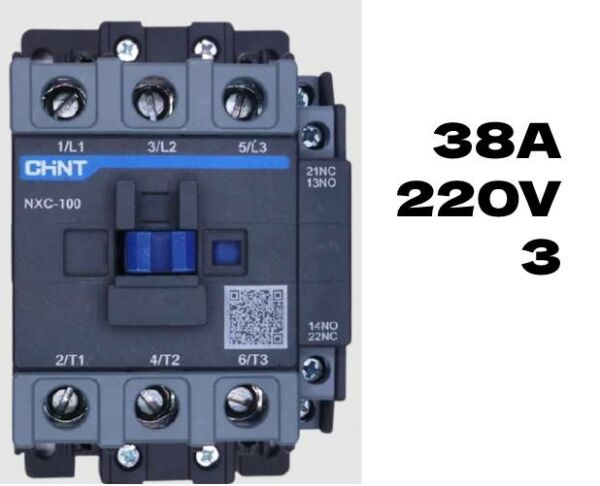 CHİNT NXC-38 220V AC bobinli 3 kutuplu kontaktör